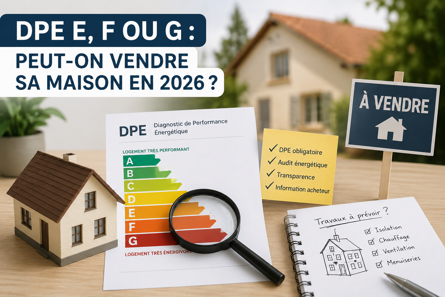 DPE E, F ou G : peut-on vendre sa maison en 2026 ?