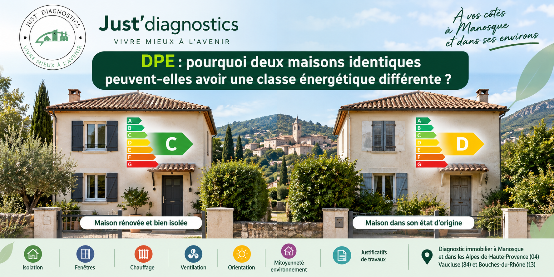 DPE : pourquoi deux maisons identiques peuvent-elles avoir une classe énergétique différente ?